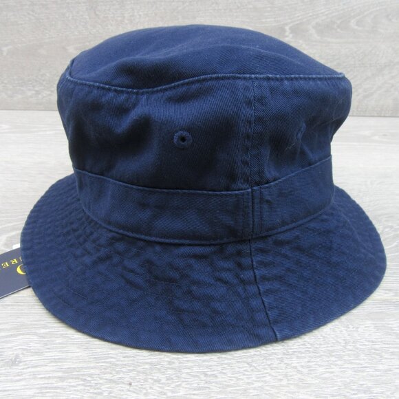 Polo Ralph Lauren Embroidered Bear Bucket Hat Adult Size S/M Navy Blue NEW - Picture 8 of 12